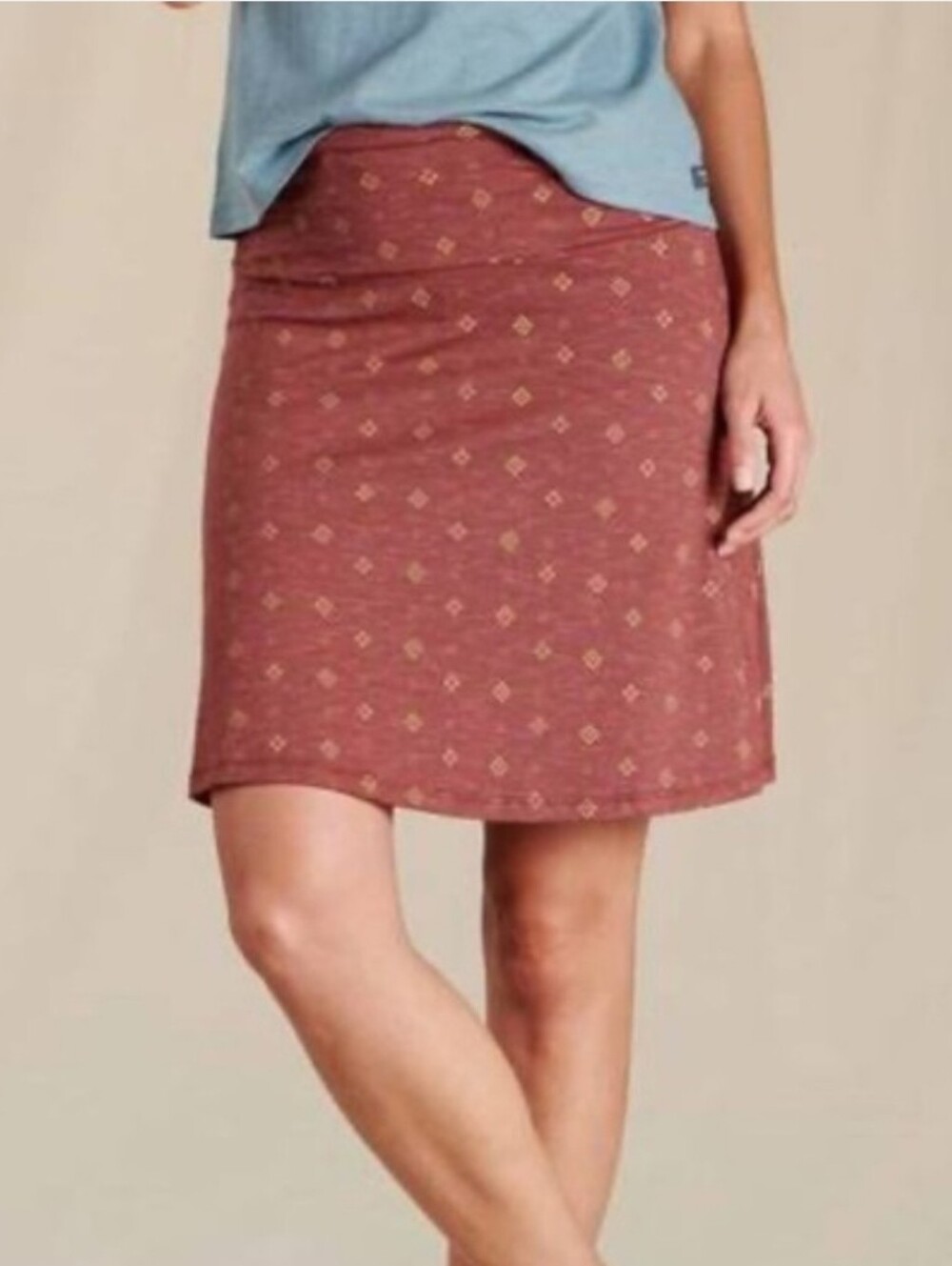 Toad & Co Henna Tile Chaka Skirt Sz Large Bohemian Casual Comfort Eco-friendly